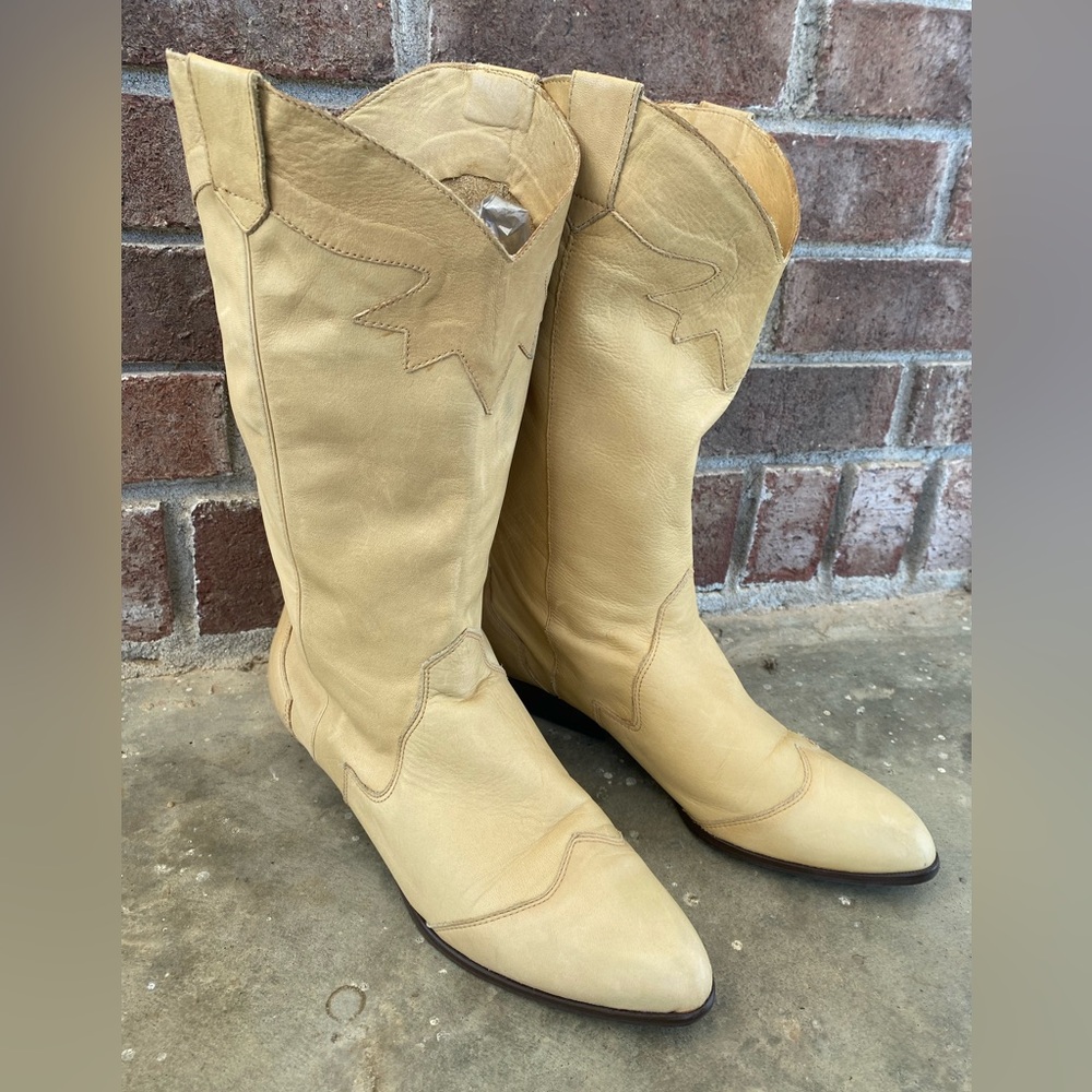 West women’s tan soft leather western boot N-Cherrie 7.5